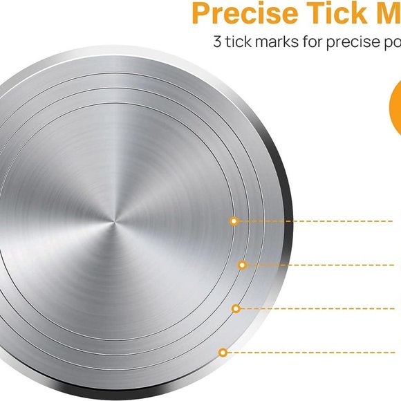 Rotating Cake Turntable 12'' Alloy Revolving Cake Stand with Non-Slipping - Picture 5 of 12